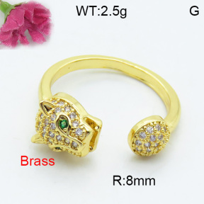 Fashion Brass Ring  F3R400350ablb-L017