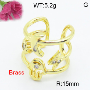 Fashion Brass Ring  F3R400351ablb-L017