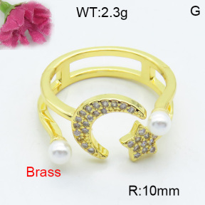 Fashion Brass Ring  F3R400353vbmb-L017