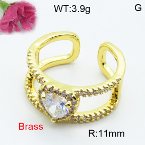 Fashion Brass Ring  F3R400361vbmb-L017