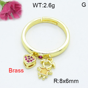 Fashion Brass Ring  F3R400363ablb-L017