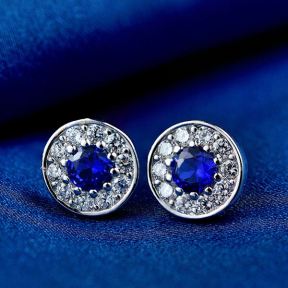 925 Silver Earrings Weight: 1.8g Size:14mm Main stone：5mm JE0251vhmp-M112 YJCR004093