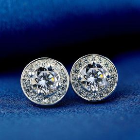 925 Silver Earrings Weight: 1.1g Size:7.0mm Main stone：5.0mm JE0254vhln-M112 YJCR004096