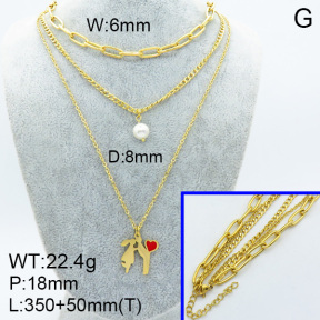 SS Necklace  3N3000828bhjl-908