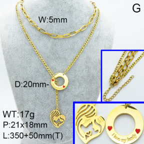 SS Necklace  3N3000835bhil-908
