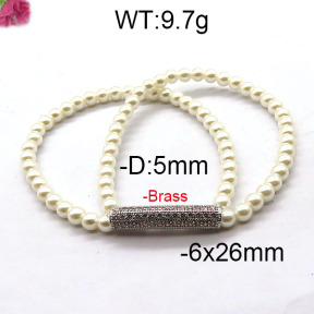 Fashion Brass Bracelet  F6B300375bbov-J45