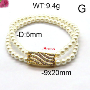 Fashion Brass Bracelet  F6B300384bbov-J45