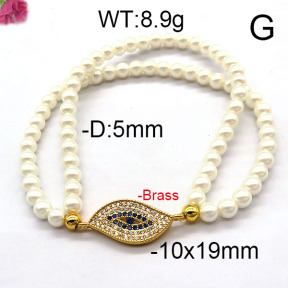 Fashion Brass Bracelet  F6B300399bbov-J45