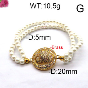 Fashion Brass Bracelet  F6B300402bhva-J45