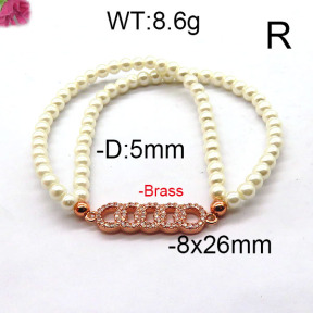 Fashion Brass Bracelet  F6B300406bbov-J45