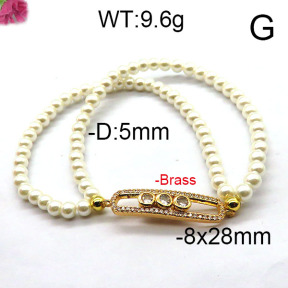 Fashion Brass Bracelet  F6B300408bbov-J45