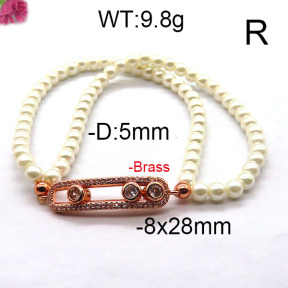 Fashion Brass Bracelet  F6B300409bbov-J45