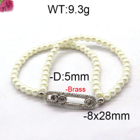 Fashion Brass Bracelet  F6B300410bbov-J45
