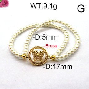 Fashion Brass Bracelet  F6B300411bbov-J45