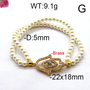 Fashion Brass Bracelet  F6B300415bbov-J45
