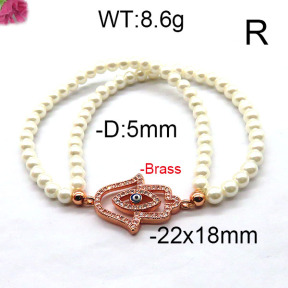 Fashion Brass Bracelet  F6B300416bbov-J45