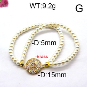 Fashion Brass Bracelet  F6B300427bbov-J45