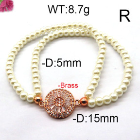 Fashion Brass Bracelet  F6B300428bbov-J45