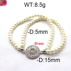 Fashion Brass Bracelet  F6B300429bbov-J45