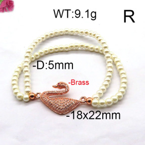 Fashion Brass Bracelet  F6B300437bbov-J45