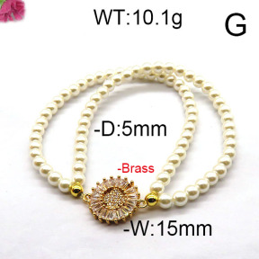 Fashion Brass Bracelet  F6B300443bbov-J45