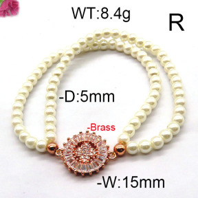Fashion Brass Bracelet  F6B300444bbov-J45
