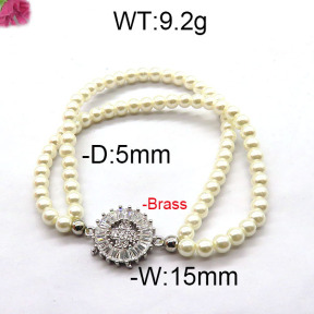 Fashion Brass Bracelet  F6B300445bbov-J45
