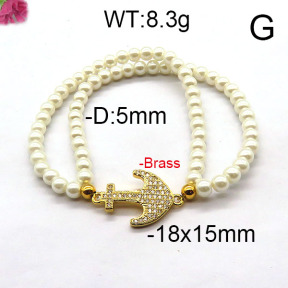 Fashion Brass Bracelet  F6B300446bbov-J45