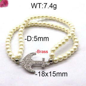 Fashion Brass Bracelet  F6B300448bbov-J45