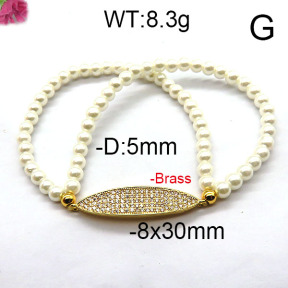 Fashion Brass Bracelet  F6B300449bbov-J45