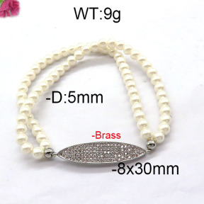 Fashion Brass Bracelet  F6B300451bbov-J45