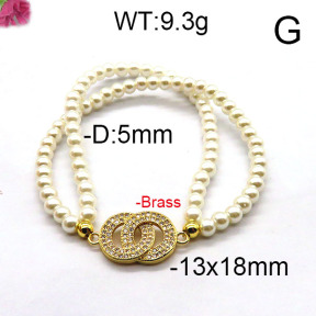 Fashion Brass Bracelet  F6B300459bbov-J45