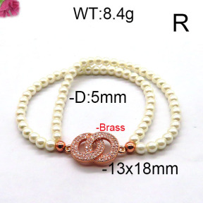 Fashion Brass Bracelet  F6B300460bbov-J45