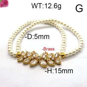 Fashion Brass Bracelet  F6B300462bhva-J45