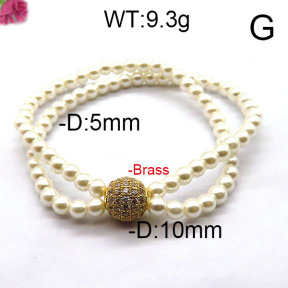 Fashion Brass Bracelet  F6B300468bbov-J45