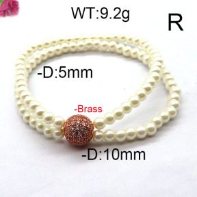 Fashion Brass Bracelet  F6B300469bbov-J45