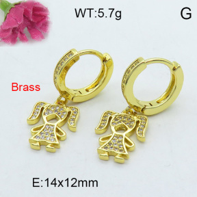 Fashion Brass Earrings  F3E402130ahjb-J125