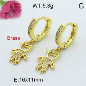 Fashion Brass Earrings  F3E402131ahjb-J125