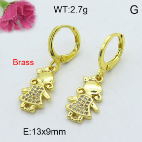 Fashion Brass Earrings  F3E402133bhva-J125