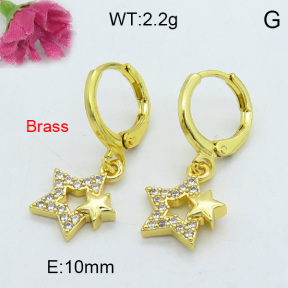 Fashion Brass Earrings  F3E402135bhva-J125