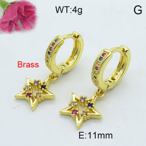 Fashion Brass Earrings  F3E402136ahjb-J125