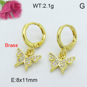 Fashion Brass Earrings  F3E402147bhva-J125