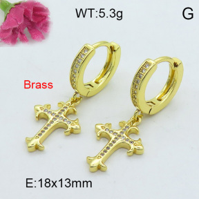Fashion Brass Earrings  F3E402148ahjb-J125