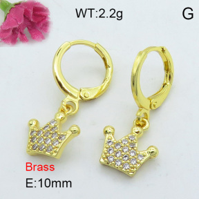 Fashion Brass Earrings  F3E402152bhva-J125