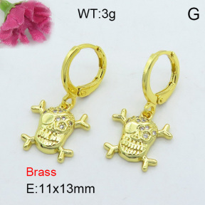 Fashion Brass Earrings  F3E402154bhva-J125