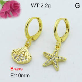 Fashion Brass Earrings  F3E402155vhha-J125