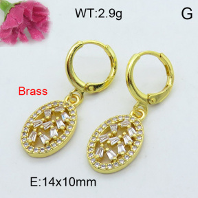Fashion Brass Earrings  F3E402158ahjb-J125