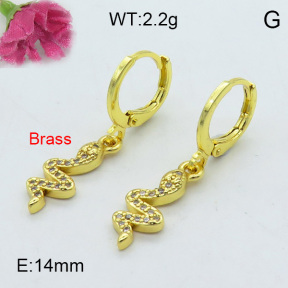 Fashion Brass Earrings  F3E402175bhia-J125