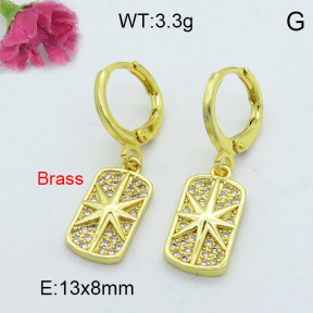 Fashion Brass Earrings  F3E402177bhva-J125
