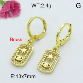 Fashion Brass Earrings  F3E402178bhva-J125